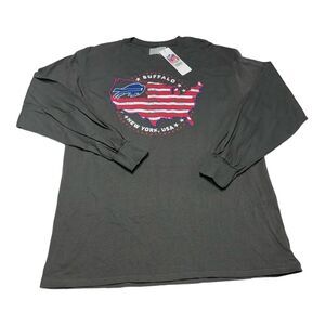 NWT Men's NFL‎ Team Apparel Buffalo Bills USA America Long Sleeve T-Shirt Size M